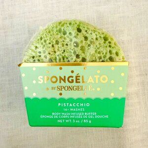 Spongelle Spongelato Pistachio Body Wash Infused Buffer 14+ Washes 3 Oz 85g